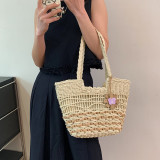 Bohemian Vacation Solid Patchwork Weave Bags