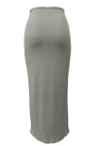 Elegant Solid Patchwork Regular Low Waist Solid Color Bottoms