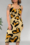 Casual Animal Print Print U Neck Printed Dresses