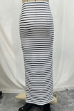 Casual Striped Patchwork Regular Mid Waist Full Print Bottoms