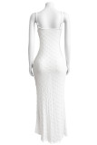 Sexy Solid Patchwork Backless Spaghetti Strap Sling Dresses
