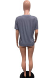 Casual Print Basic O Neck T-Shirts