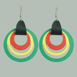 Street Geometric Hollowed Out Patchwork Earrings(1 piece=2 pairs)