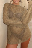 Sexy Solid See-through Swimwears Cover Up