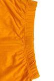 Casual Solid Patchwork High Opening O Neck Short Sleeve Two Pieces