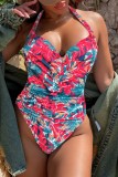 Sexy Print Bandage Backless Swimwears (With Paddings)
