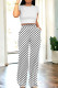 Casual Dot Patchwork Pocket O Neck Short Sleeve Two Pieces