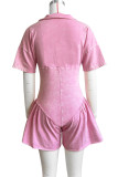 Street Ruffle V Neck Loose Rompers