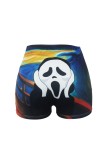 Casual Sportswear Print Basic Skinny High Waist Conventional Positioning Print Shorts