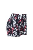 Casual Sportswear Print Basic Skinny High Waist Conventional Positioning Print Shorts