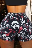 Casual Sportswear Print Basic Skinny High Waist Conventional Positioning Print Shorts