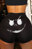 Casual Sportswear Print Basic Skinny High Waist Conventional Positioning Print Shorts