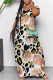 Casual Street Floral Print Pocket Contrast V Neck Printed Dresses
