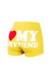 Casual Sportswear Letter Print Basic Skinny High Waist Conventional Positioning Print Bottoms