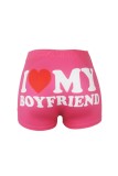 Casual Sportswear Letter Print Basic Skinny High Waist Conventional Positioning Print Bottoms