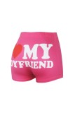 Casual Sportswear Letter Print Basic Skinny High Waist Conventional Positioning Print Bottoms