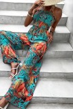 Sexy Casual Print Strapless Bodycon Jumpsuits