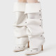 Casual Buttons Patchwork Pointed Out Door Shoes