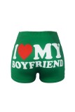 Casual Sportswear Letter Print Basic Skinny High Waist Conventional Positioning Print Bottoms