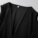 Fashion Casual Solid Hollowed Out V Neck Regular Jumpsuits