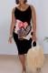 Casual Daily Leopard Print Letter Print V Neck Sling Dresses