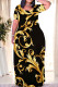 Casual Daily Floral Print O Neck Printed Dresses