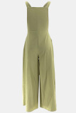 Casual Solid Color Pocket Spaghetti Strap Regular Jumpsuits