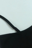 Sexy Letters Patchwork Backless Hot Drill Spaghetti Strap Long Dresses