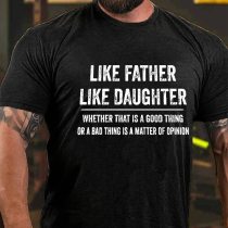 LIKE FATHER LIKE DAUGHTER PRINT T-SHIRT