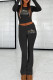 Casual Letters Patchwork Hot Drill O Neck Long Sleeve Two Pieces