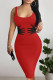Casual Street Print U Neck Printed Dresses