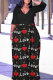 Casual Print Patchwork Belted V Neck Long Dresses