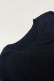Casual Letters Patchwork O Neck Short Sleeve Two Pieces