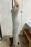 Casual Solid Color Basic U Neck Sleeveless Two Pieces