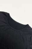 Casual Print Patchwork O Neck Long Sleeve Two Pieces