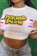 Casual Letter Print Basic O Neck T-Shirts
