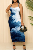 Sexy Gradient Print Contrast Printed Dresses