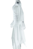 Sexy Solid Color Slit Irregular Off Shoulder Two Pieces