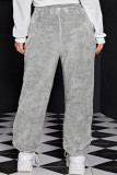 Casual Solid Color Patchwork Plus Size 