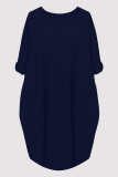 Casual Figure Print Pocket O Neck Printed Dresses