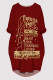 Casual Letter Print Pocket O Neck Printed Dresses