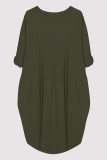 Casual Figure Print Pocket O Neck Printed Dresses