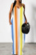 Casual Print Patchwork Backless Spaghetti Strap Sling Dresses