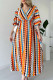Elegant Plaid Patchwork V Neck A Line Dresses