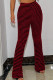 Casual Stripe Patchwork Contrast Boot Cut Mid Waist Speaker Full Print Bottoms