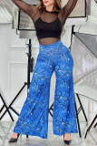 Casual Print Boot Cut High Waist Speaker Full Print Trousers
