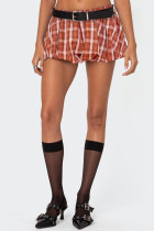 Sexy Plaid Patchwork Loose Low Waist Full Print Bottoms