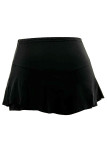Sexy Solid Color Patchwork Regular Mid Waist Speaker Patchwork Bottoms