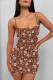 Sexy Flowers Print Contrast Printed Dresses