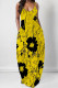 Sexy Butterfly Print Letter Print U Neck Printed Dresses